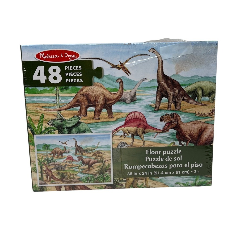 Melissa & Doug Dinosaur Floor Puzzle 48 Pieces 36x24 Sealed Kids Age 3+ NEW